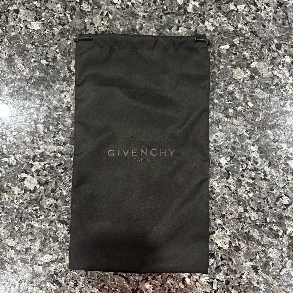 Givenchy Black Drawstring Dust Bag Logo Storage Pouch 15 x 8.5